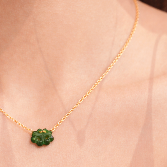 Jade Clover Necklace