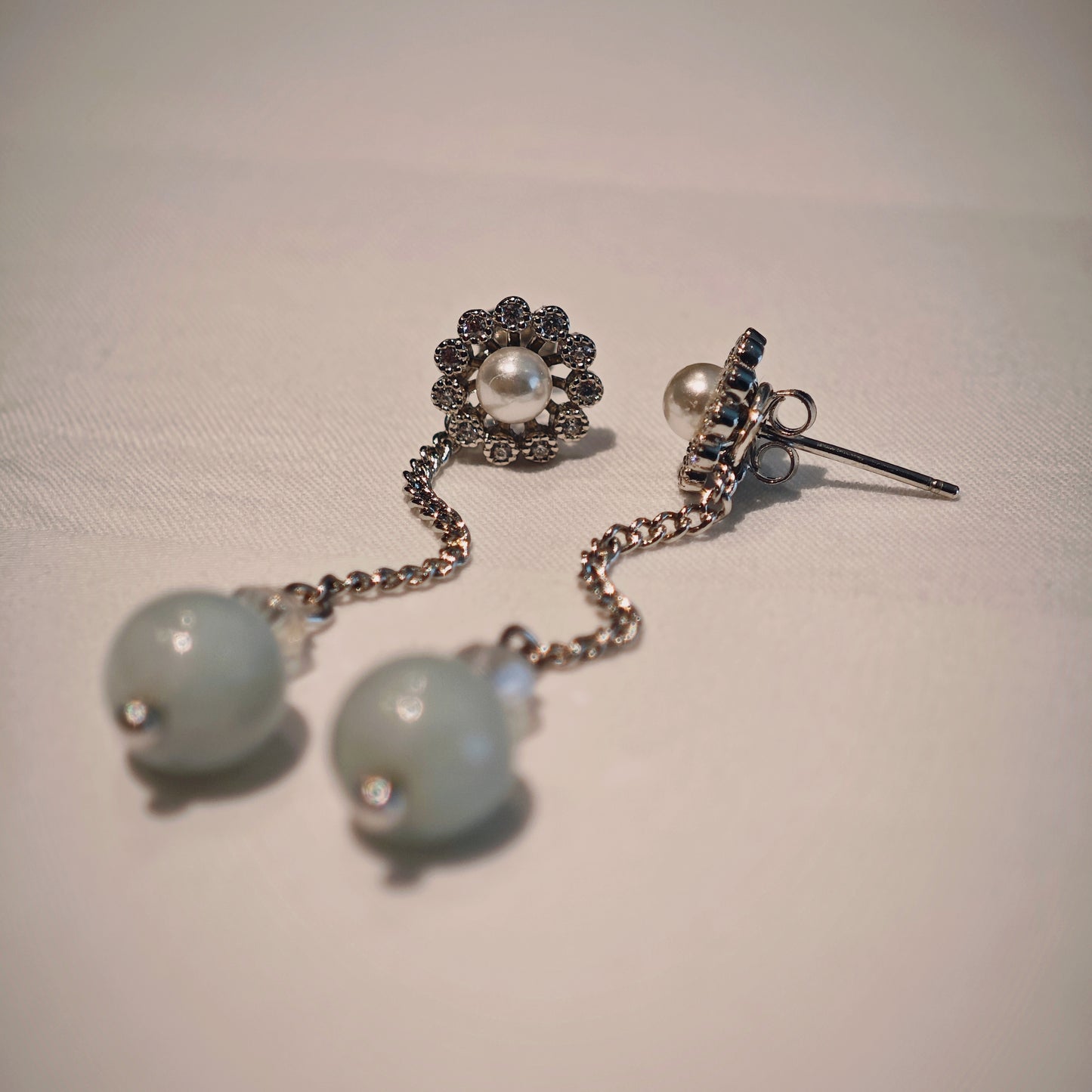 Jade x Pearl: Celestial Earring (Silver)