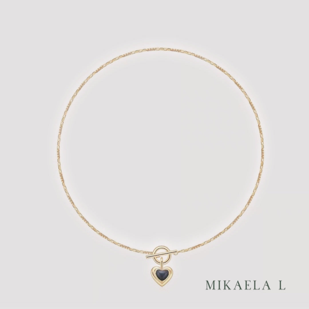 Onyx Heart Necklace