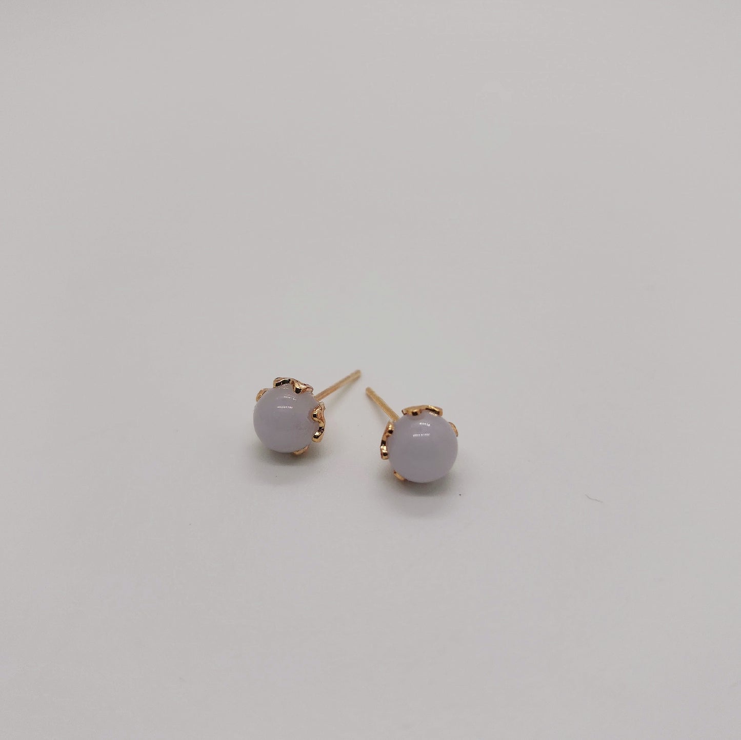 Royal Mace Gold Jade Stud