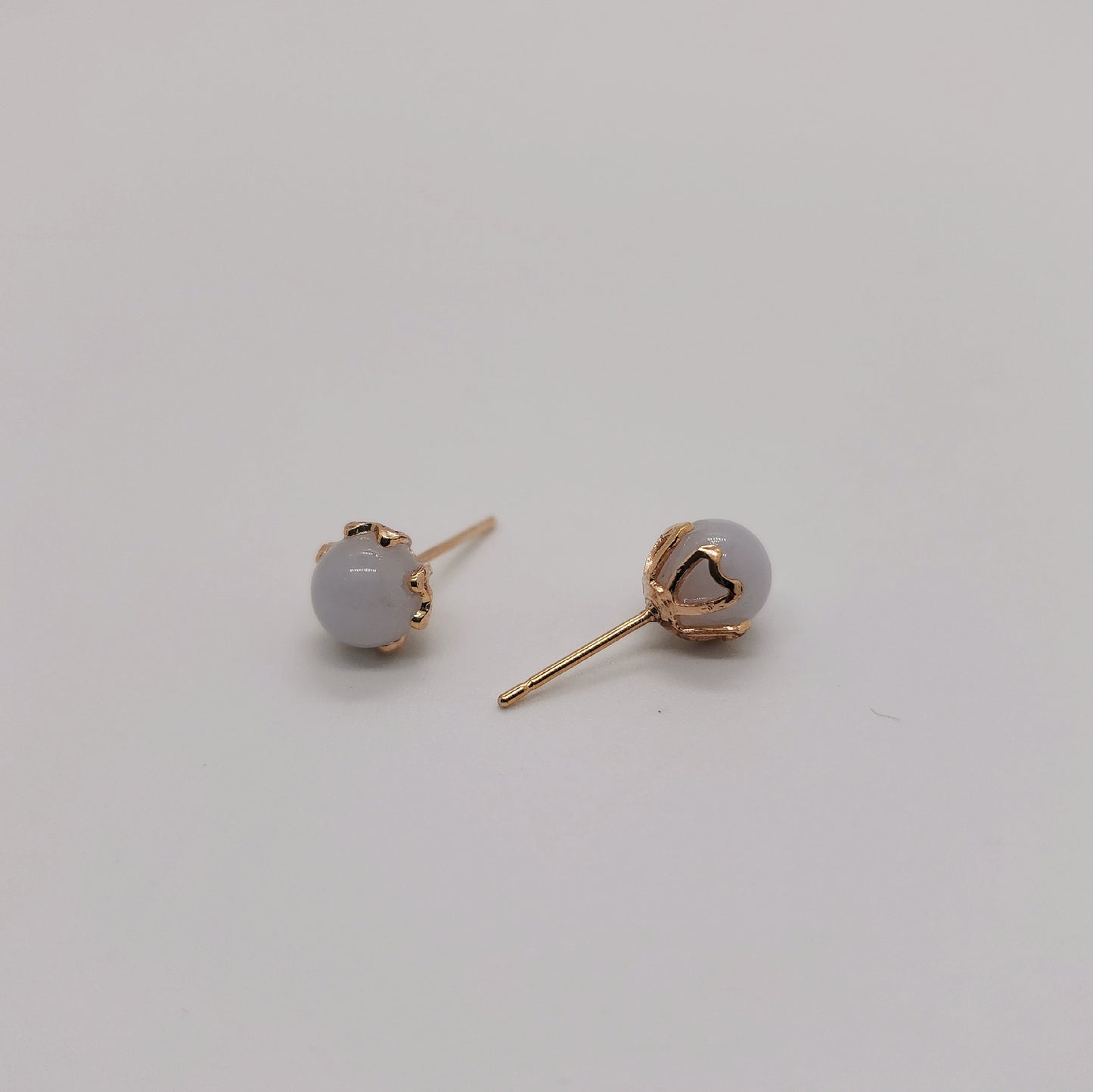 Royal Mace Gold Jade Stud