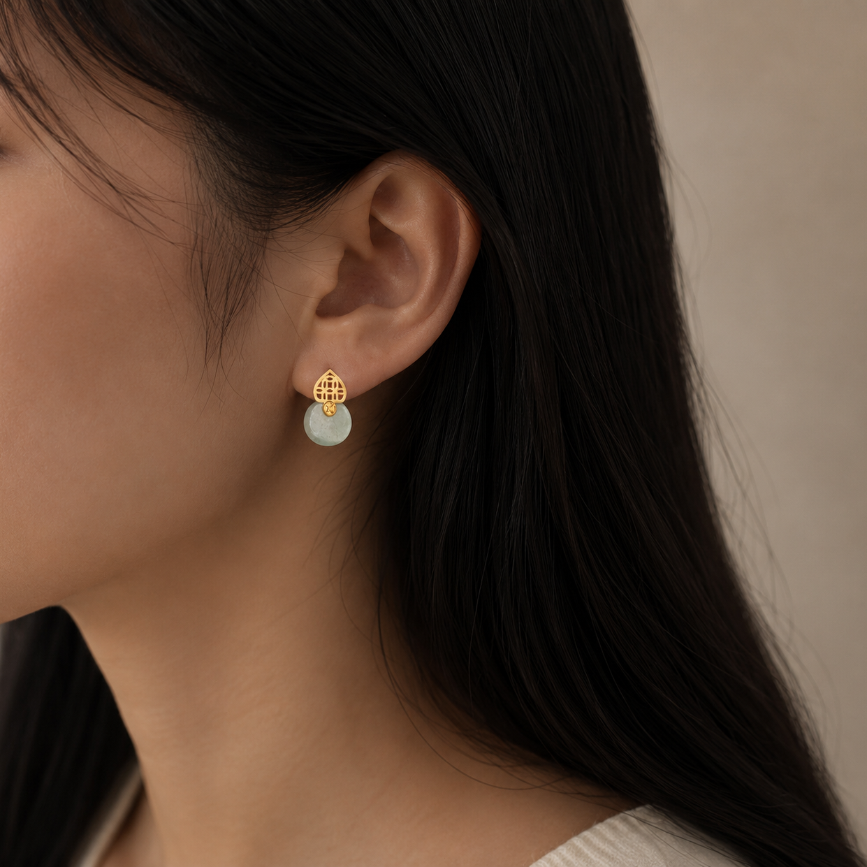 Filigree Jade Earrings