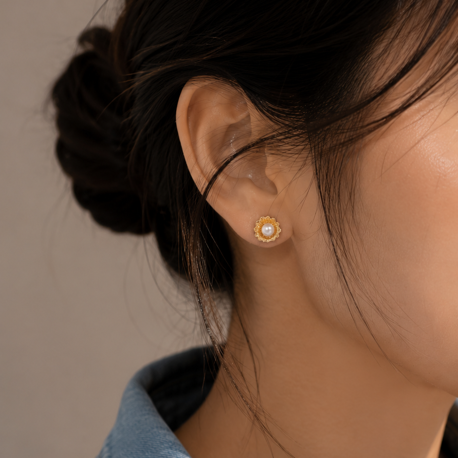 Pearl Petal Earring