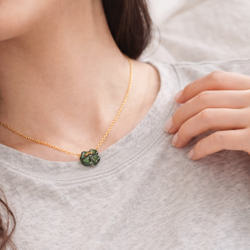 Jade Clover Necklace