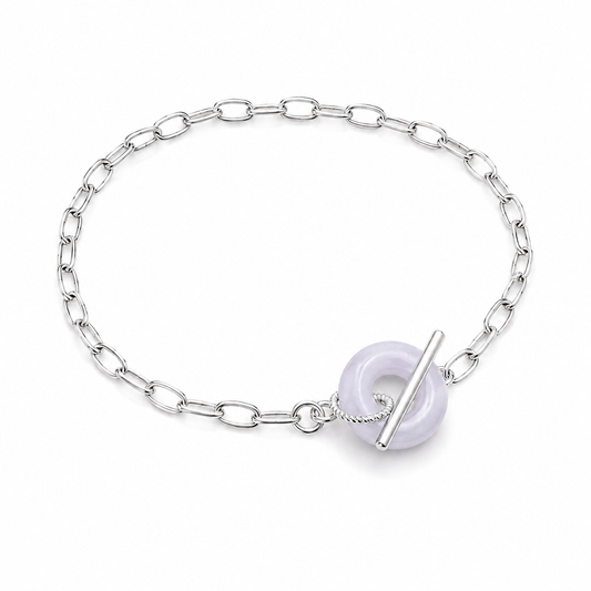 OT Jade Bracelet (Silver + Lavender Jade)