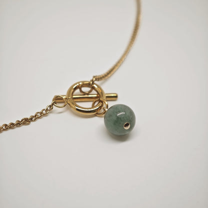 O.T Necklace  (Green Jade)