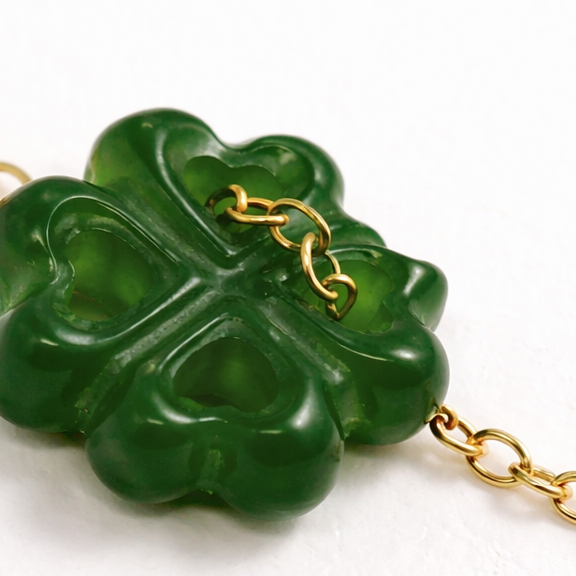 Jade Clover Necklace