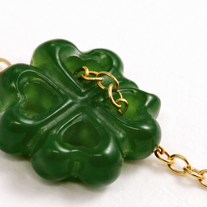 Jade Clover Necklace