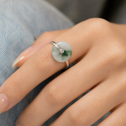 Orbit Jade Ring