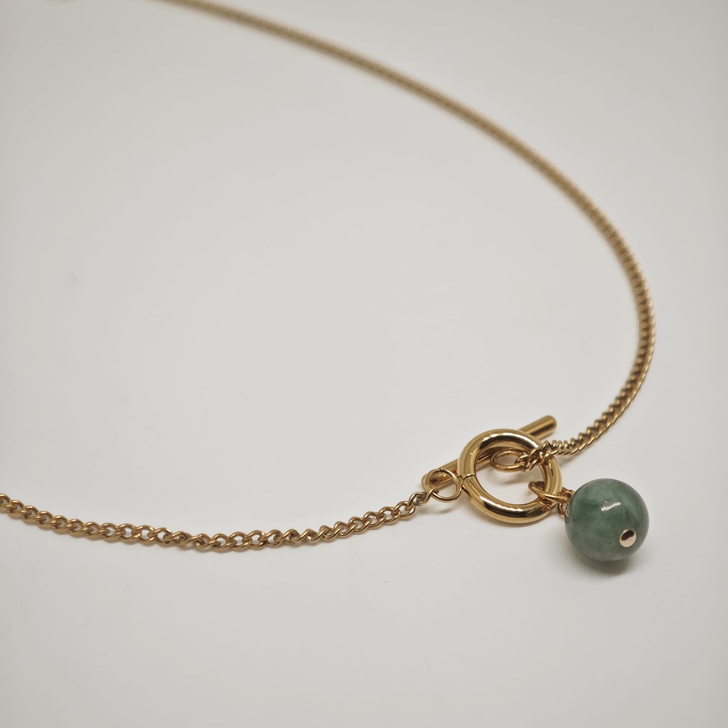 O.T Necklace  (Green Jade)