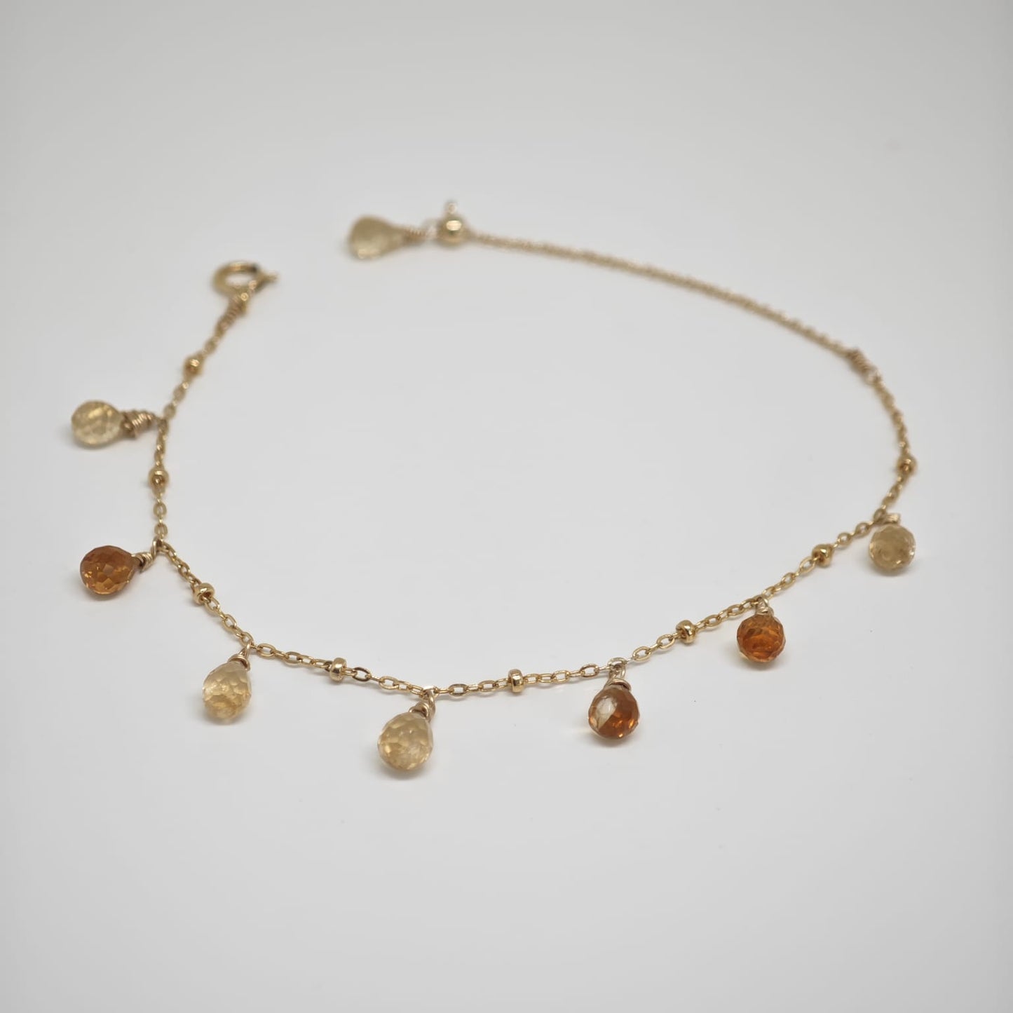 Citrine Droplet Bracelet