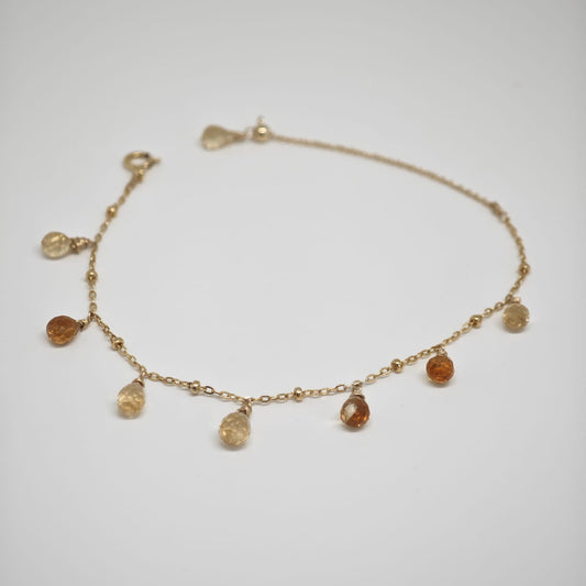 Citrine Droplet Bracelet