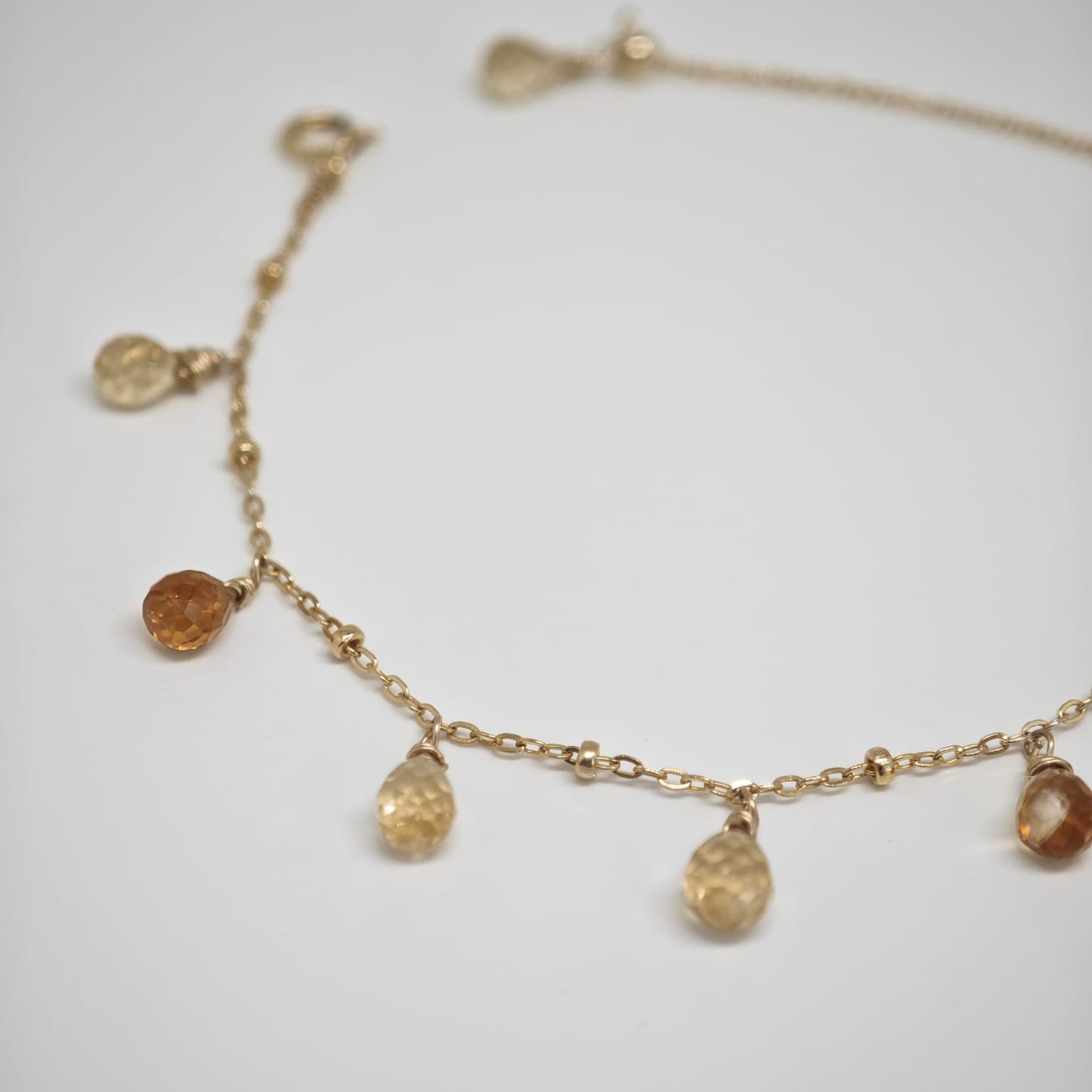 Citrine Droplet Bracelet