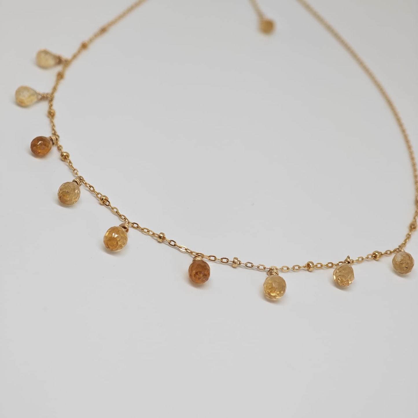Citrine Droplet Necklace