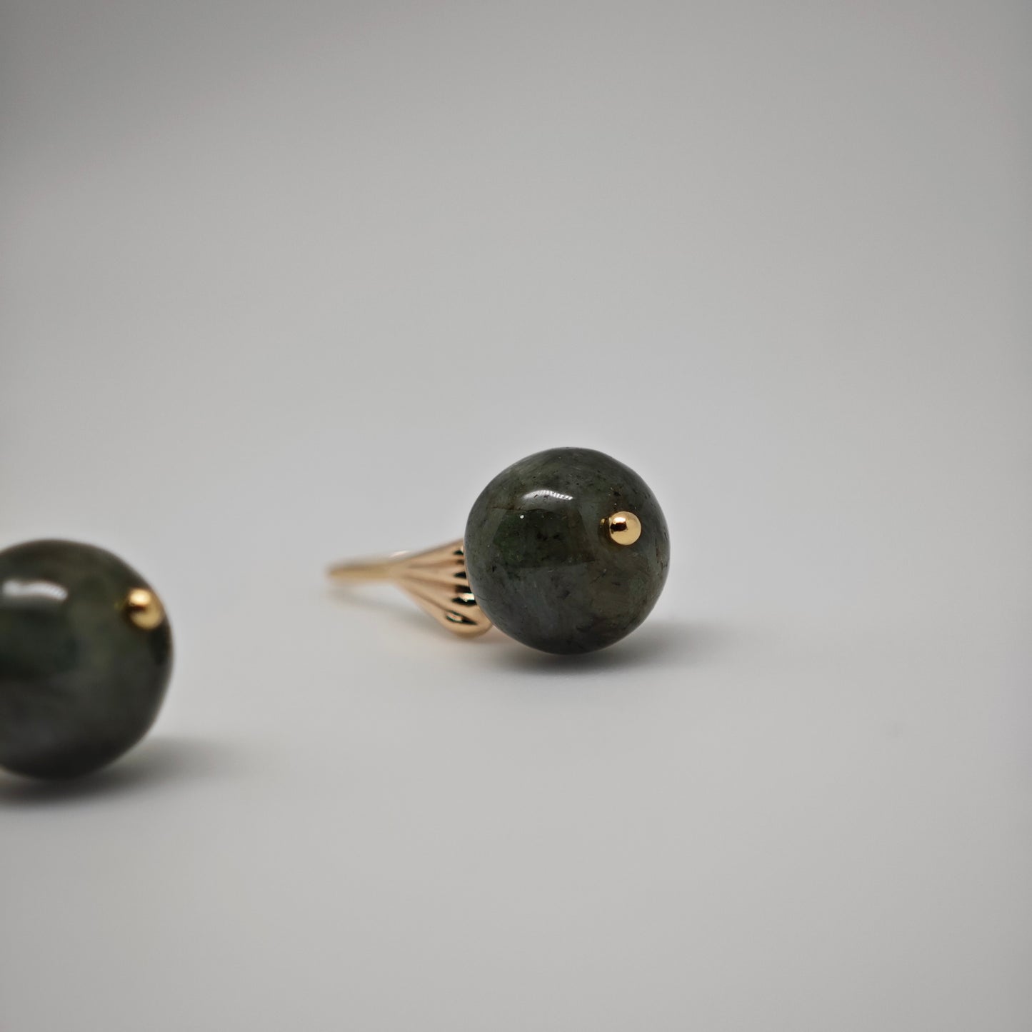 Jade Shell Earhook