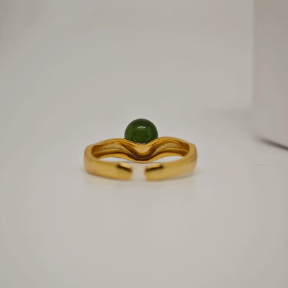 Tranquil Jade Adjustable Ring