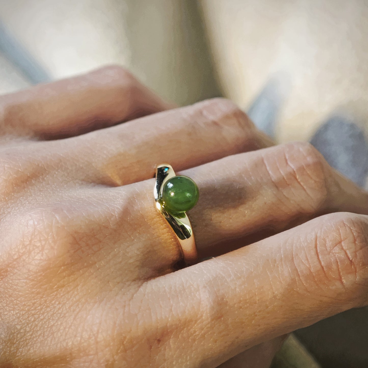 Tranquil Jade Adjustable Ring