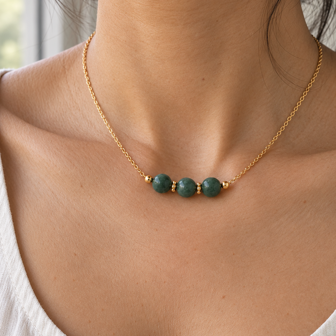 Trio Jade Necklace