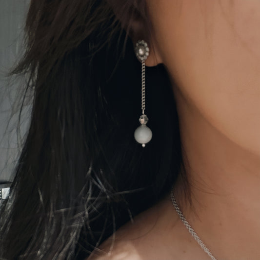 Jade x Pearl: Celestial Earring (Silver)