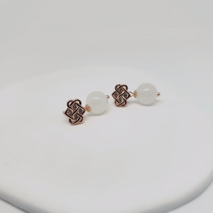 Infinity Knot Jade Earring