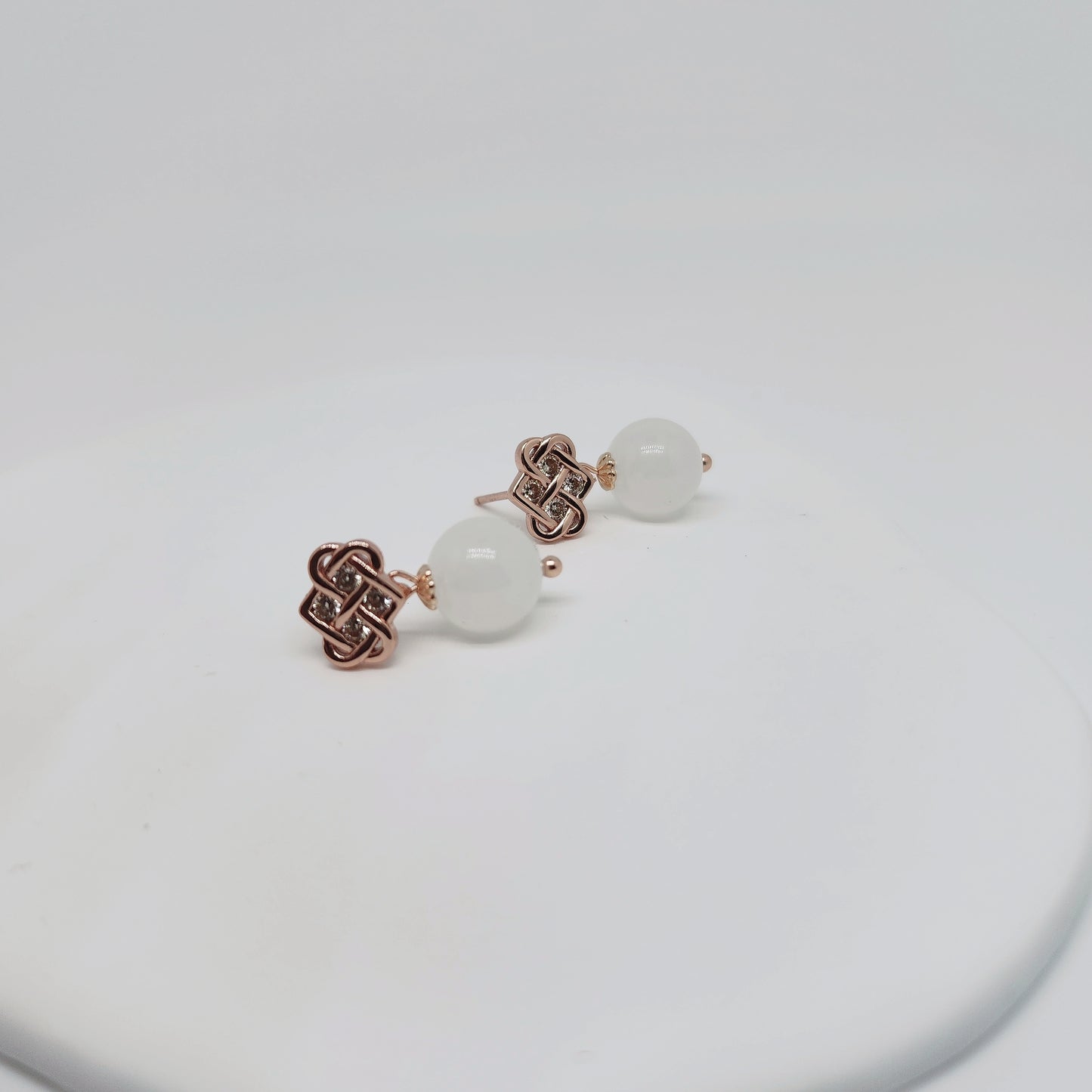 Infinity Knot Jade Earring