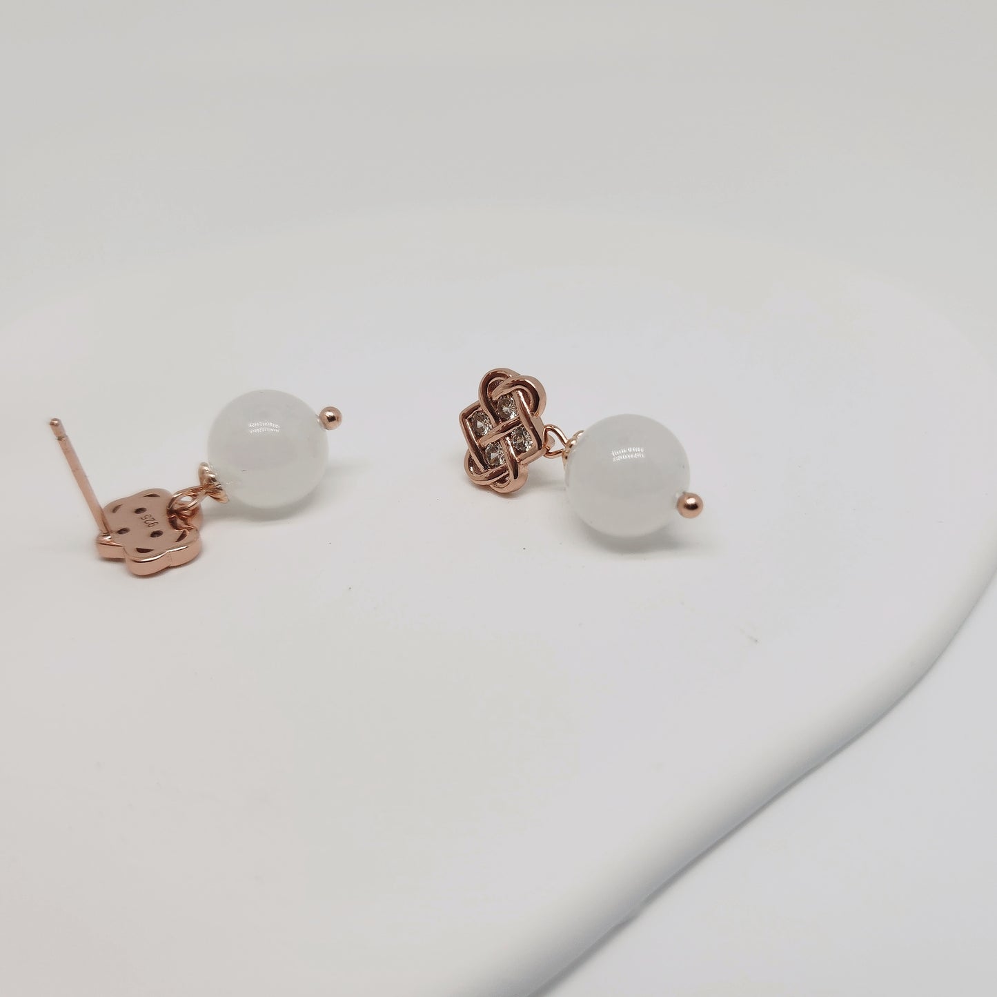 Infinity Knot Jade Earring