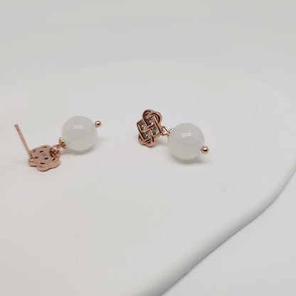 Infinity Knot Jade Earring
