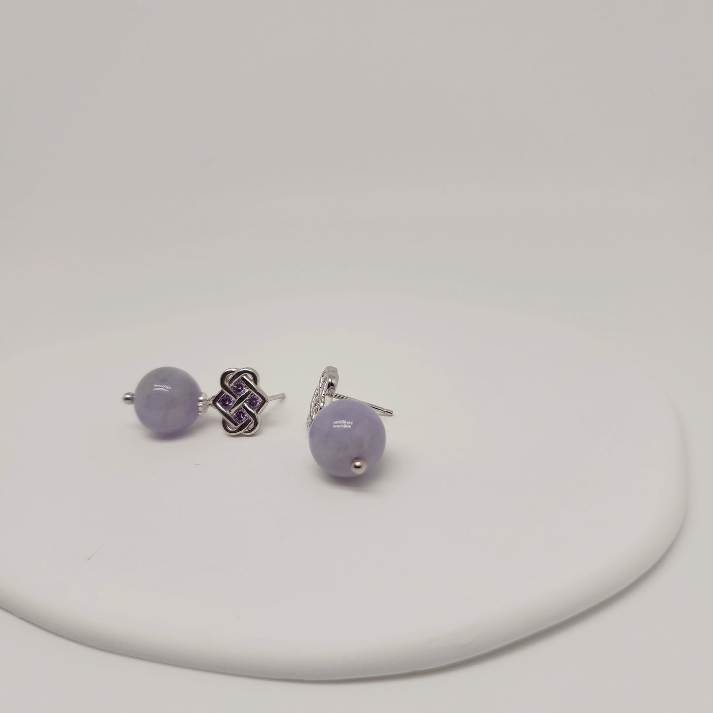 Infinity Knot Jade Earring