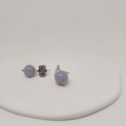 Infinity Knot Jade Earring