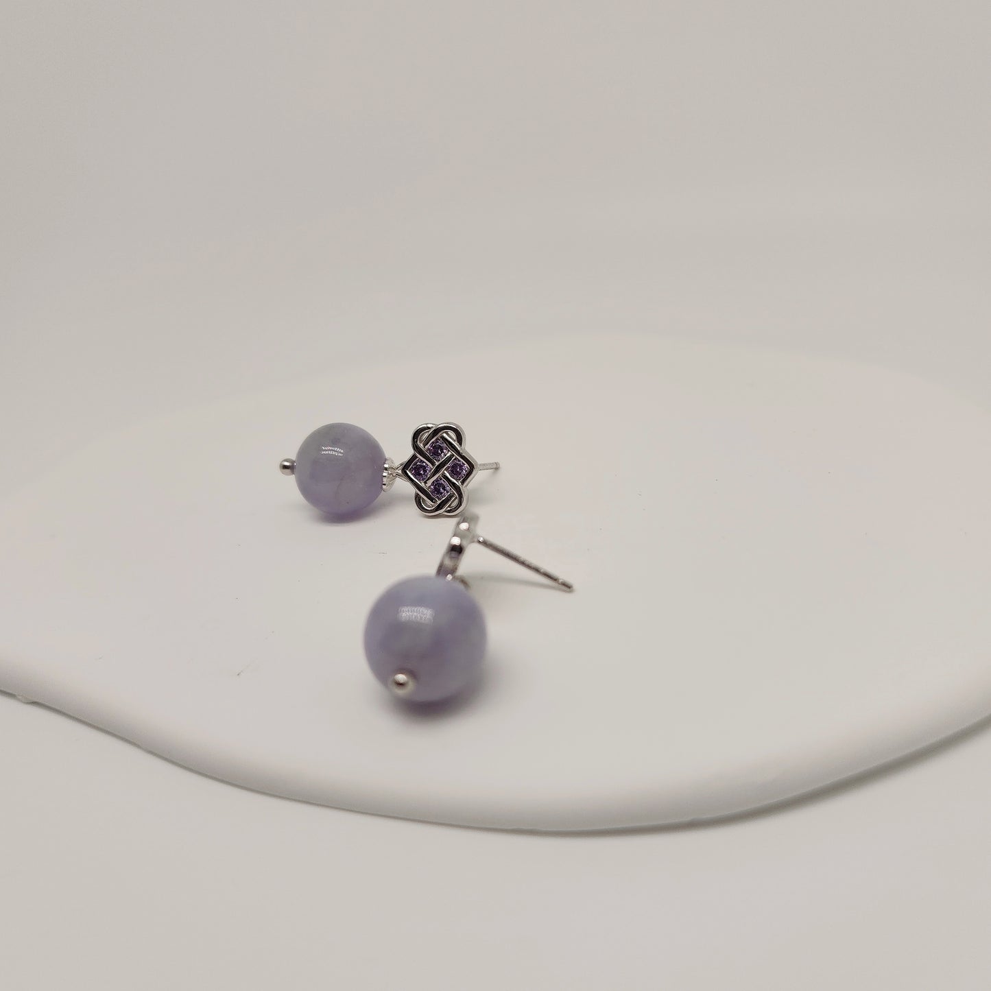 Infinity Knot Jade Earring