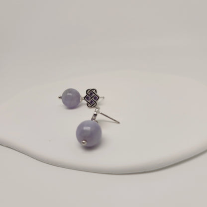 Infinity Knot Jade Earring