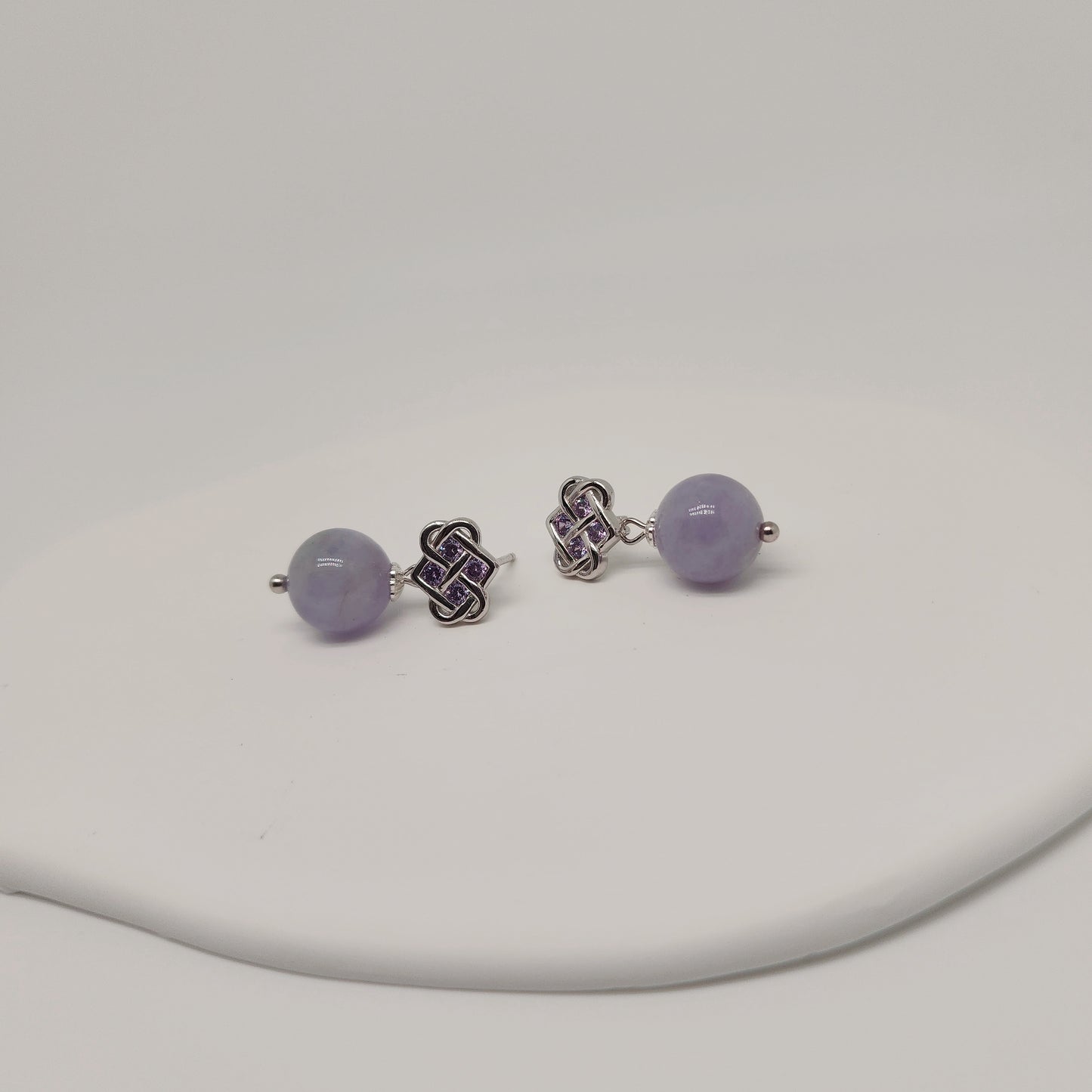Infinity Knot Jade Earring