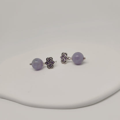 Infinity Knot Jade Earring
