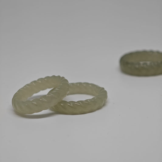 Pleated Jade Ring