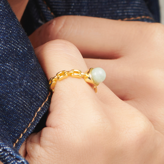 Canten Chain Jade Ring