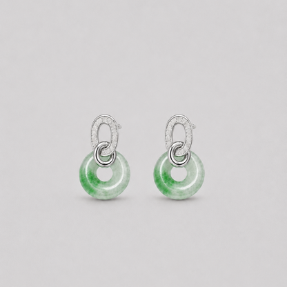 Link Jade Donut Earrings