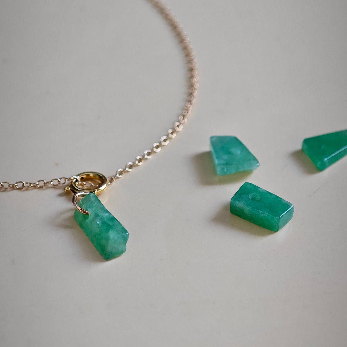 Elysian Jade Necklace (Gold Filled)