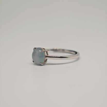 Ethereal Blue Jade Ring