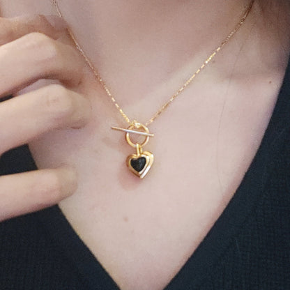 Onyx Heart Necklace