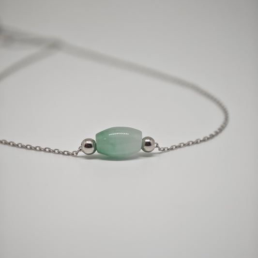 Jade Barrel Necklace