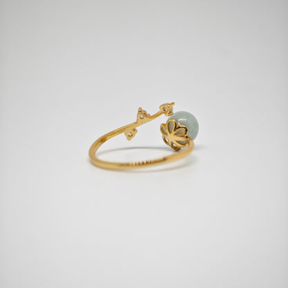 Lila Adjustable Jade Ring