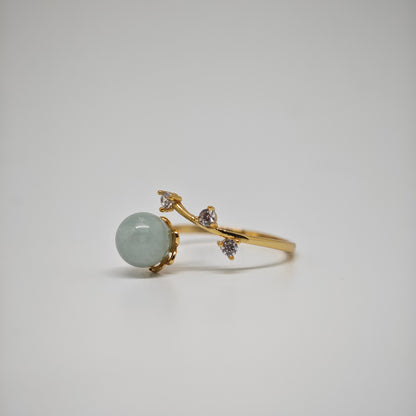 Lila Adjustable Jade Ring