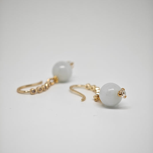 Lila Jade Dangle Earrings